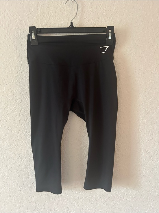 Gymshark Pants - Gymshark Kids Black Performance Leggings with White Logo